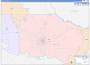 Ben Hill County Wall Map Color Cast Style